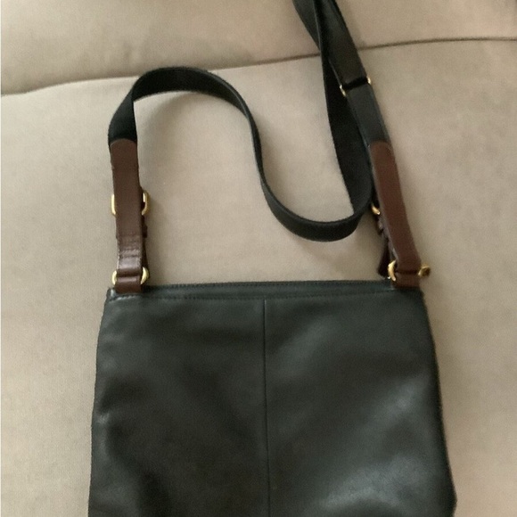 Vintage Fossil Women's Black  Leather Crossbody Shoulder bag Medium G1 - Picture 2 of 12